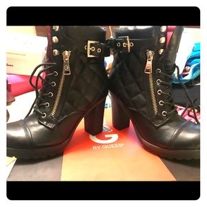 Guess boots leather black